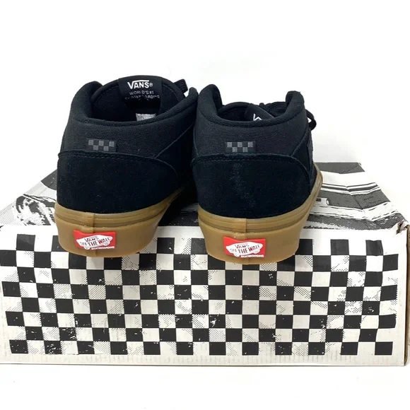 VANS Skate Half Cab Shoes Mid Top For Women Suede Sneakers Black Gum VN0A5FCDB9M - Picture 9 of 11